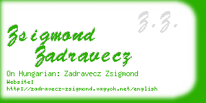 zsigmond zadravecz business card